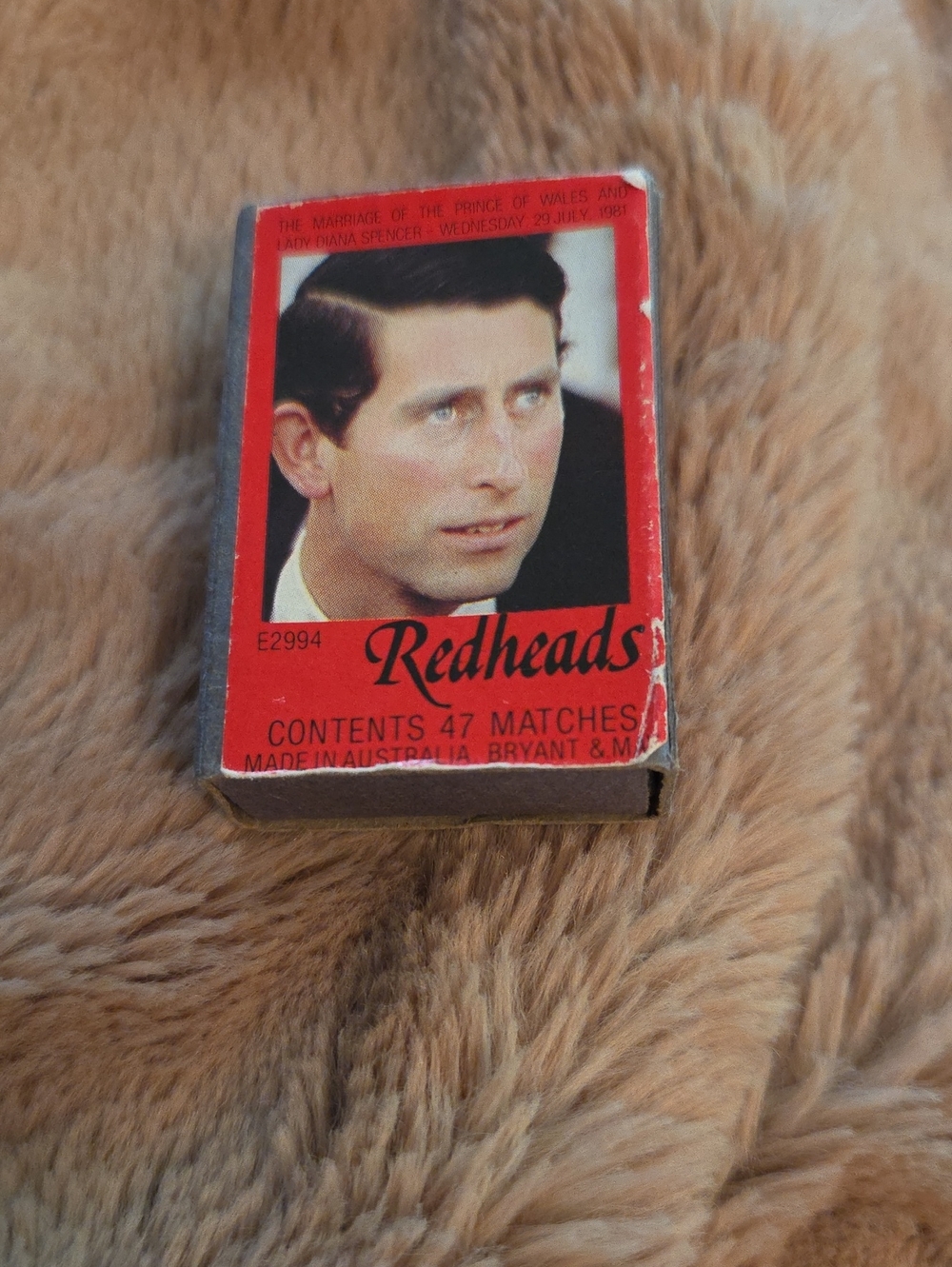 RedHead Red Vintage Matchbox with Portrait Label